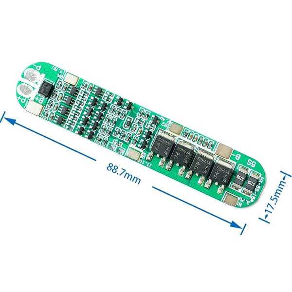 Контролер заряду/розряду BMS 5S 3.7V 25A для батарей Li-ion 18650 та 21700