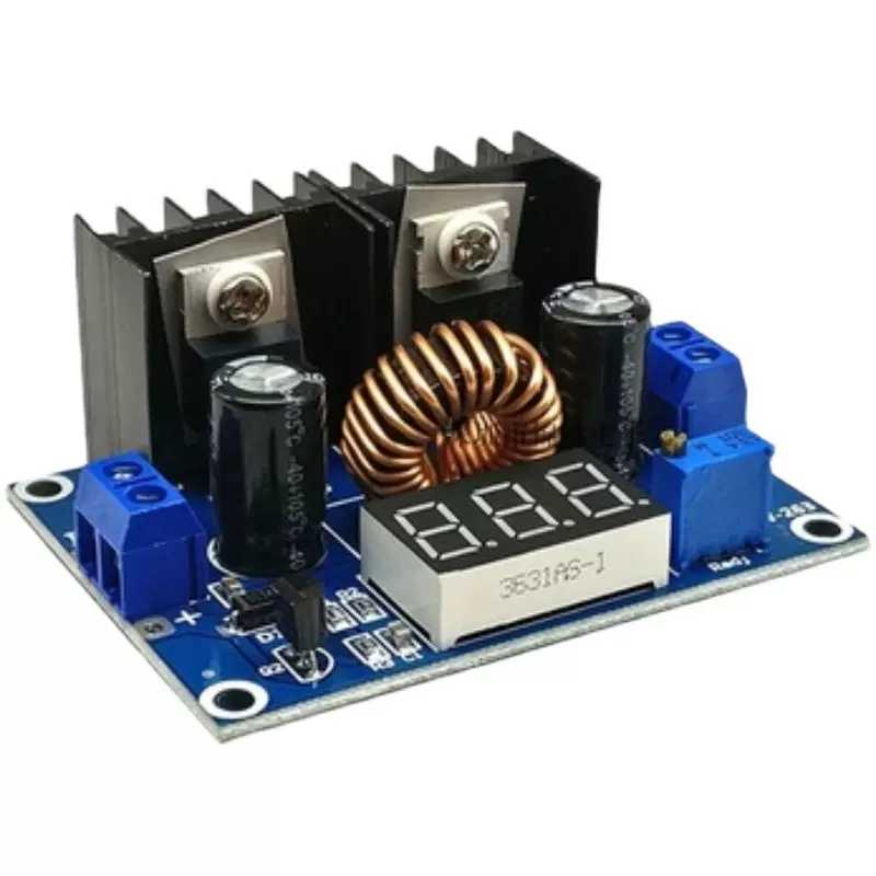 Знижувальний перетворювач XL4016E1 DC-DC (4-40V) 8А із вольтметром, знижувальний перетворювач напруги з плавним регулюванням напруги.